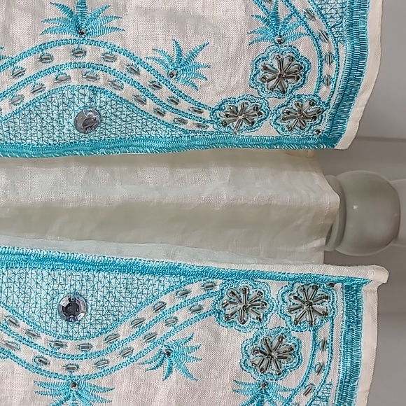 Anne Carson Vintage Linen Embroidered Skirt - Picture 3 of 12